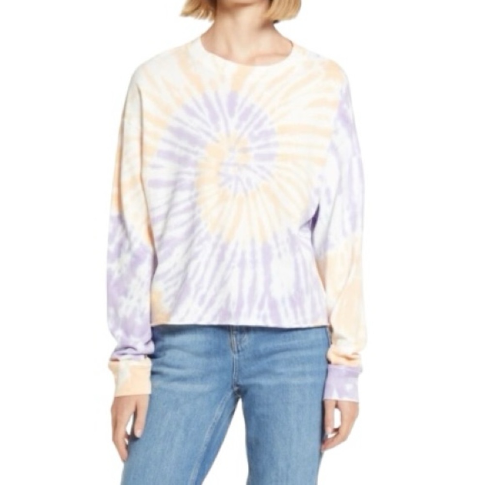 DAYDREAMER Revolve Tie Dye Swirl Cotton Top size XS